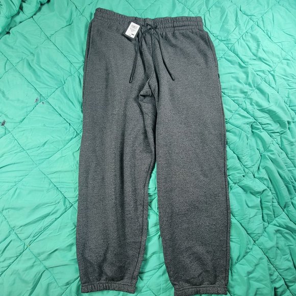CSG Mens 2XL Dark Gray Old School Fleece Jogger Pants Drawstring Waist Pockets - Picture 1 of 5